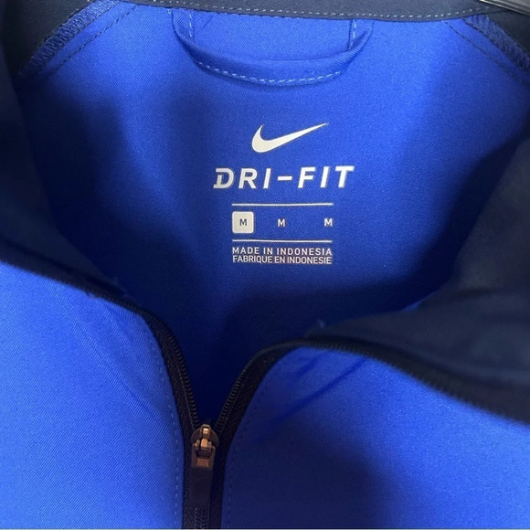 Nike Jacket zip up Dry Team Training thin blue activewear size medium - Picture 3 of 11